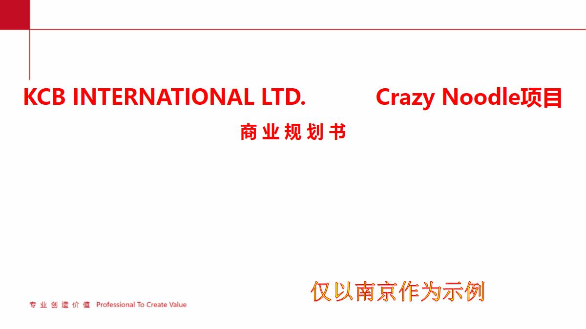 2017年南京Crazy Noodle项目商业规划书【pdf】