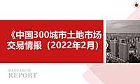 《中国300城市土地市场交易情报（2022年2月）》【pdf】