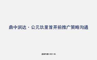 2021润达翠湖公园项目首开前推广策略方案-温拿传播【pdf】