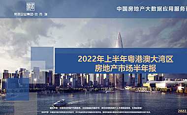 粤港澳大湾区2022年半年报【pdf】