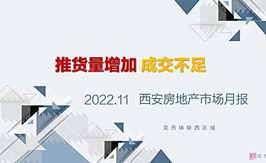 克而瑞2022年11月西安房地产市场月报【pdf】