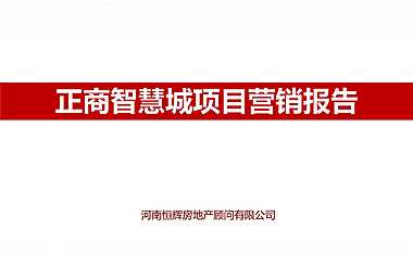 郑州正商智慧城整体营销方案【pdf】