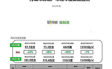 2022年舟山房地产市场年报——安居客【pdf】