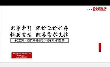 2022年西安房地产市场年度报告【pdf】