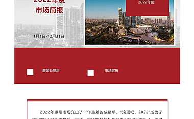 2022年度惠州房地产市场年报【pdf】