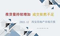 克而瑞2022年12月西安房地产市场月报【pdf】