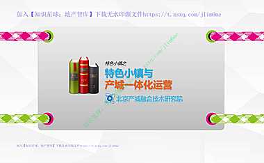 特色小镇与产城一体化运营【pdf】