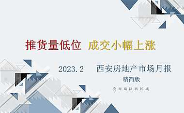 克而瑞2023年02月西安房地产市场研究报告【pdf】