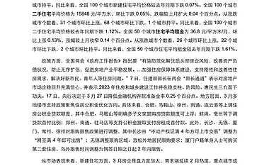 《中国房地产指数系统百城价格指数报告（2023年3）》【pdf】