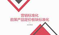 房地产项目前策产品定价板块标准化【pdf】