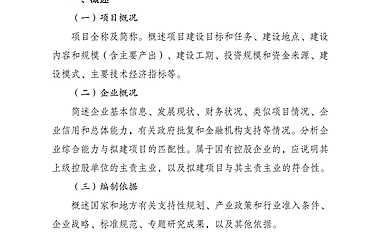 企业投资项目可行性研究报告编写参考大纲【pdf】