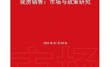 2023现房销售：市场与政策研究【pdf】