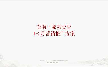 2021苏荷象湾壹号项目1-2月推广方案【pdf】