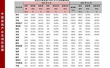 202207中国房地产企业动态监测【pdf】