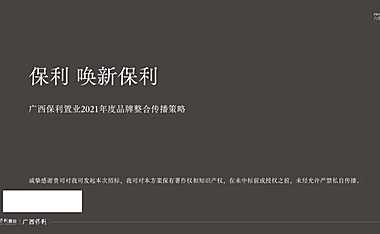 2021深圳心生万物-保利广西2021年度品牌整合传播策略-