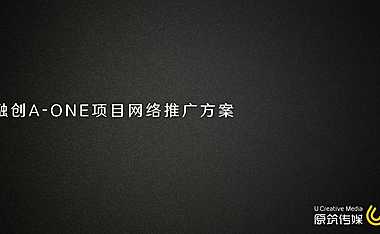 融创A-ONE网络推广提报方案【pdf】