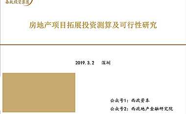 房地产项目拓展投资测算及可行性研究20p【pdf】