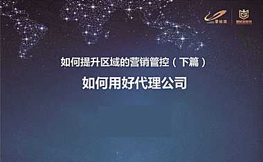 如何提升区域的营销管控 如何用好代理公司【pdf】