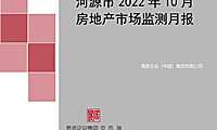 克而瑞2022年10月河源房地产市场月报【pdf】