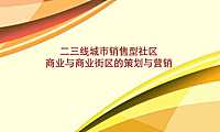 二三线城市销售型社区商业与商业街区的策划与营销