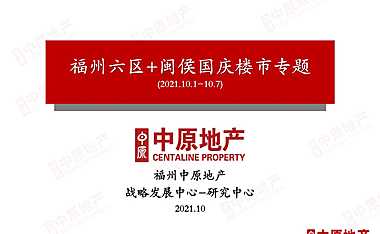福州中原2021年国庆期间市场分析专题