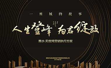 怀化舞水·天傲湾营销执行案【pdf】