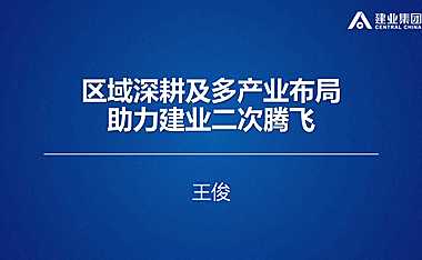 建业集团-区域深耕及多产业布局助力发展-【pdf】