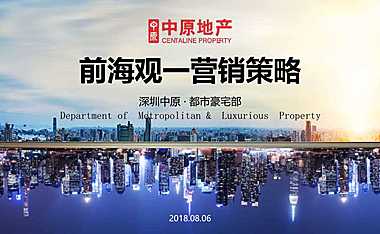 中原深圳前海观营销策略方案【pdf】