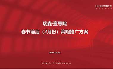【返乡置业】2021壹号院春节前后推广策略方案