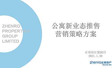长沙正荣滨江紫阙台公寓策略方案【pdf】