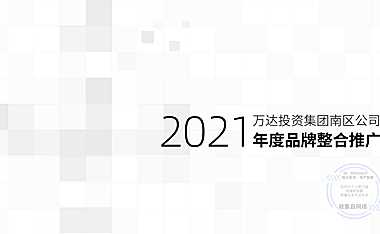 2021万达南区品牌2021年度整合推广【pdf】