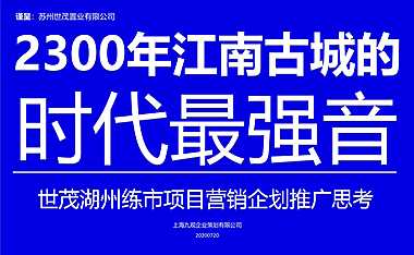世茂湖州项目营销推广提报方案【pdf】