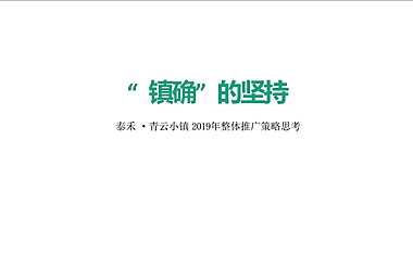泰禾青云小镇推广提报方案【pdf】