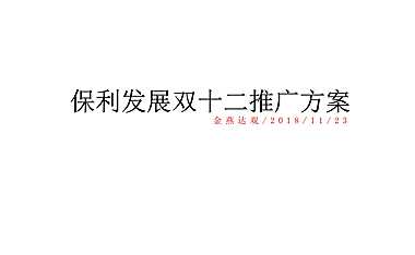 保利品牌双十二推广方案【pptx】