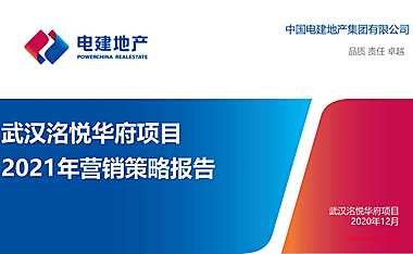 2021武汉洺悦华府项目年度营销策略报告【pptx】