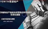 存量物业产品线及经营模式专项研究报告标准化模板（66P）【pdf】
