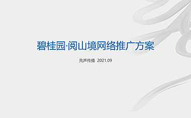 2021碧桂园·阅山境网络推广方案【pdf】