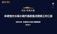 恒大承德长城小镇开盘前重点营销方案【pdf】