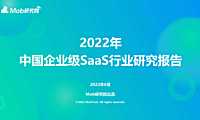 2022年中国企业级SaaS行业研究报告【pdf】